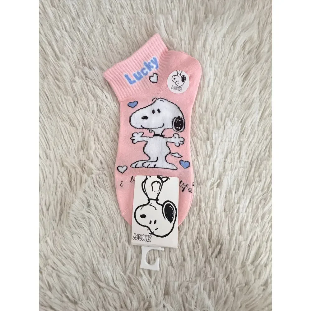 Snoopy ankles socks set of 2 cotton blend with Snoopy graphic